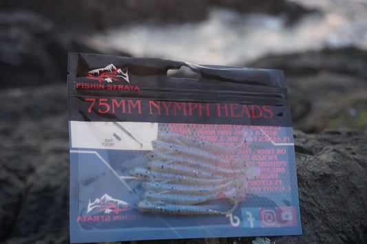 Fishin Straya 75mm Nymph Head Soft Plastics - Whitebait