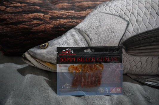 Fishin Straya 55mm Killer Curlys Orange Sparkle