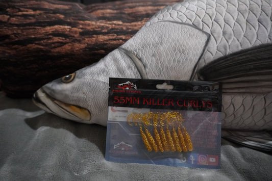 Fishin Straya 55mm Killer Curlys Gold Sparkle