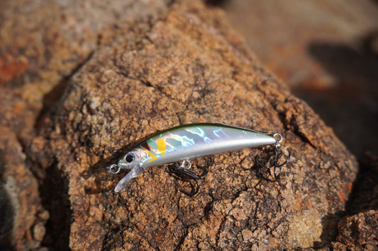 Fishin Straya 55MM Slim Minnows - Shiny Whitebait