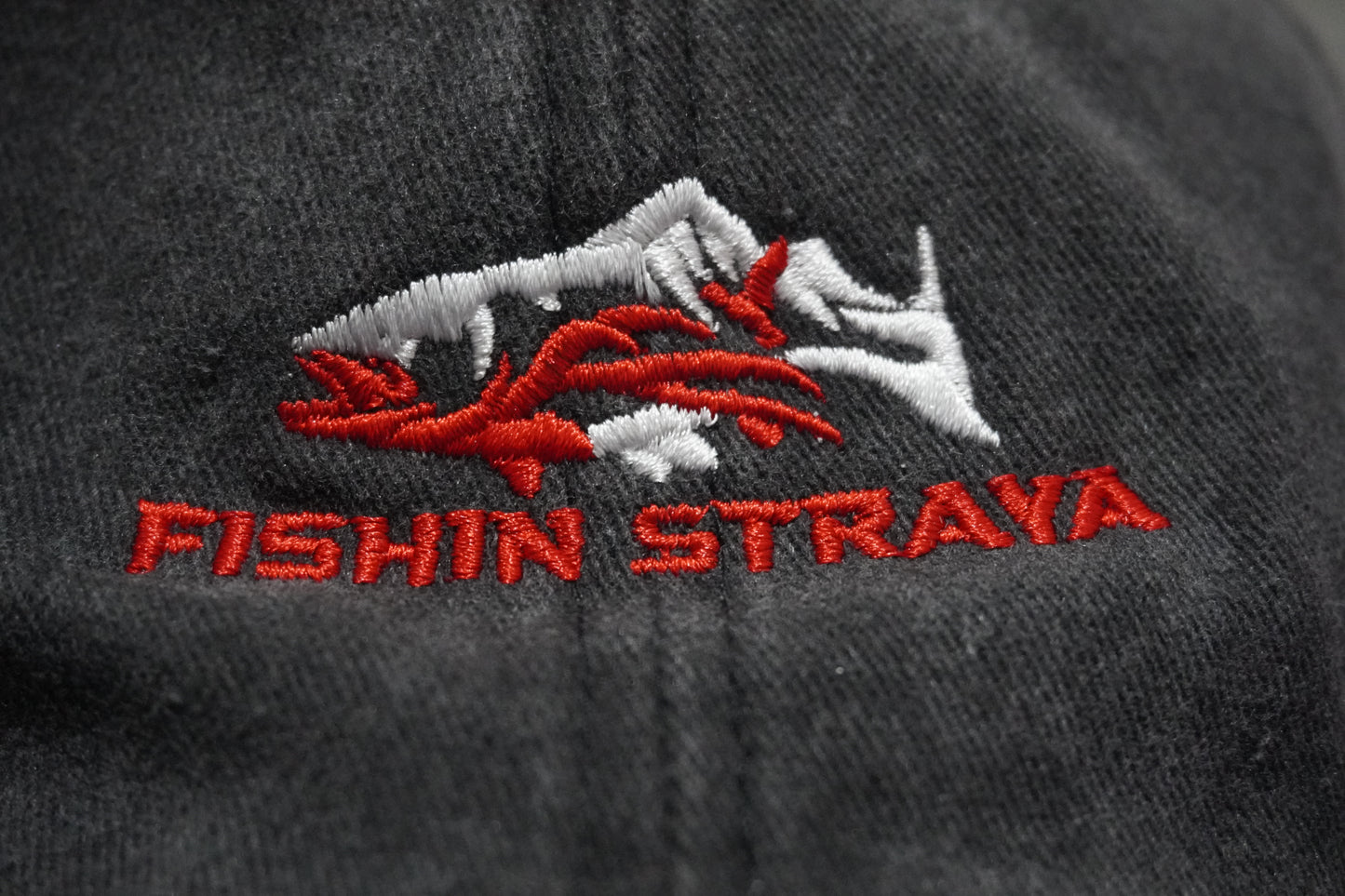 Fishin Straya Embroidered Logo Hat - Black