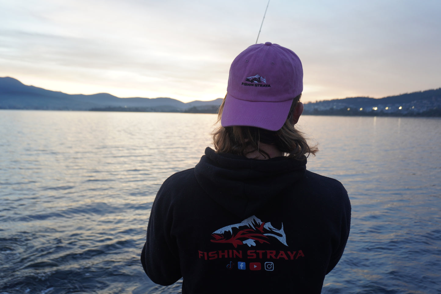 Fishin Straya Embroidered Logo Hat - Pink
