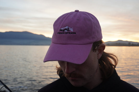 Fishin Straya Embroidered Logo Hat - Pink