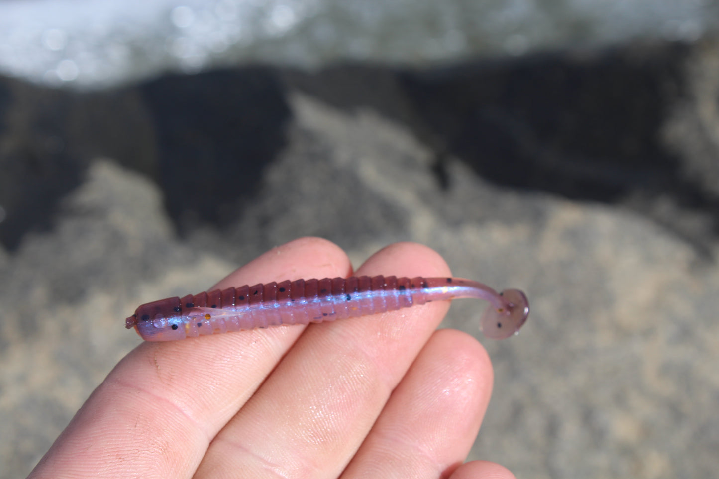 Fishin Straya 75mm Nymph Head Soft Plastics - Tan Galaxia